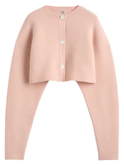 Totême Chunky Knit Sweater For Women In Pink