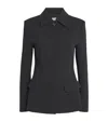 Totême Cinched Collared Jacket In Black