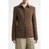 Totême Toteme Cinched Pocket Jacket In Brown