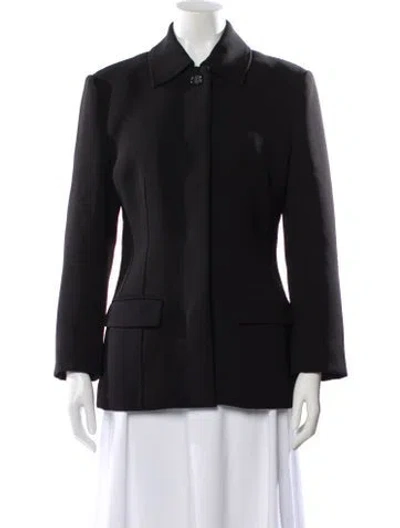 Pre-owned Totême Cinched Pocket Jacket Wool Blazer In Black