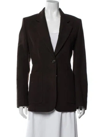 Pre-owned Totême Cinched Waist Moleskin Blazer In Brown