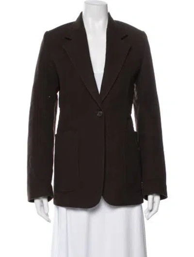 Pre-owned Totême Cinched-waist Moleskin Blazer Blazer In Brown