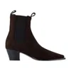 Totême Toteme The City 45 Suede Chelsea Boots In Brown