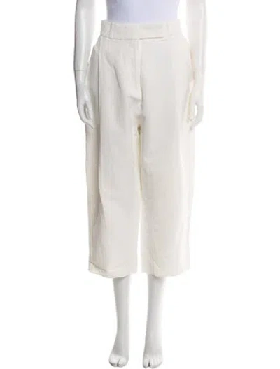 Pre-owned Totême City Sport Trouser Wide Leg Pants In White