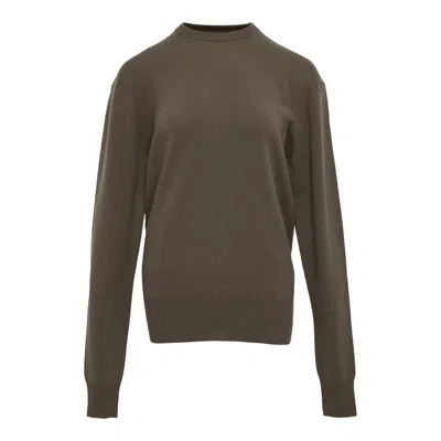 Totême Classic Cashmere Crew Knit Top In Burgundy