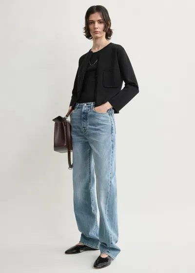 Totême Classic Compact Knit Cardigan Black