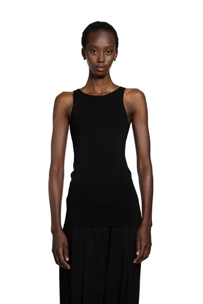 Totême Classic Compact Knit Tank In Black