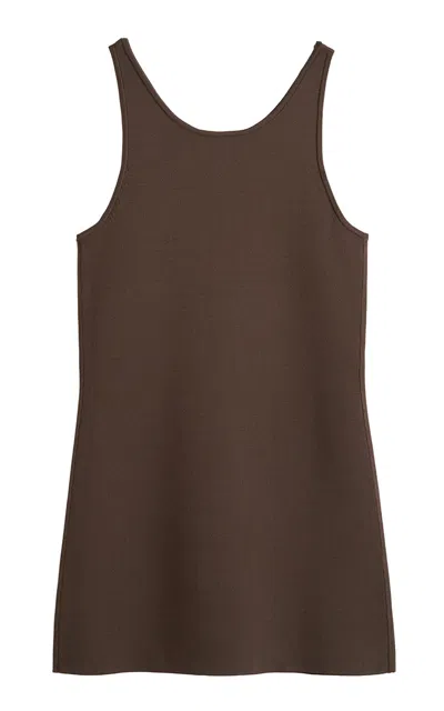 Totême Toteme Classic Compact Knit Tank Top In Brown