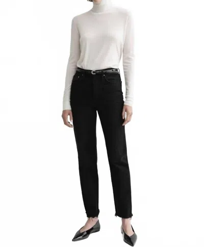 Totême Classic Cut Denim Jean In Faded Black
