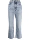 Totême Toteme Woman Jeans Blue Size 28w-30l Organic Cotton In Blue