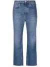 Totême Cropped Straight-leg Jeans In Blue