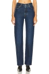 Totême Classic Cut Full Length Straight Leg Jeans In Blue