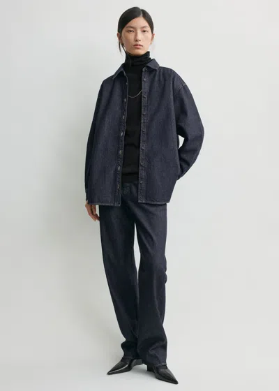 Totême Classic Denim Shirt Soft Raw In Blue