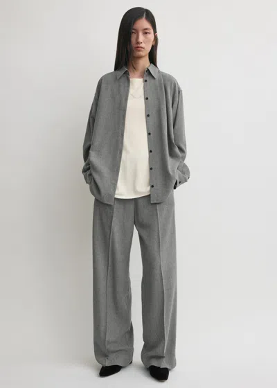 Totême Classic Fluid Shirt Mid Grey In Gray