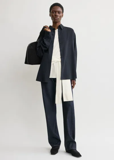 Totême Classic Fluid Shirt Navy In Blue