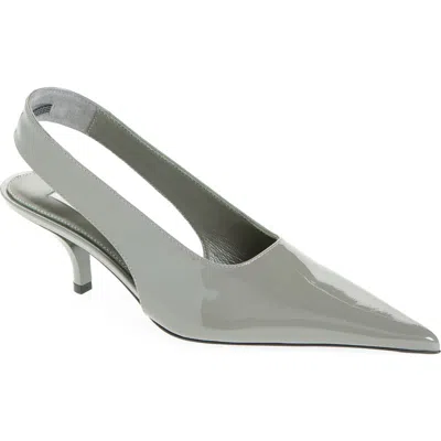 Totême Toteme Classic Kitten Heel Slingback Pump In Gray
