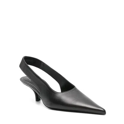 Totême Classic Leather Slingbacks In Blue