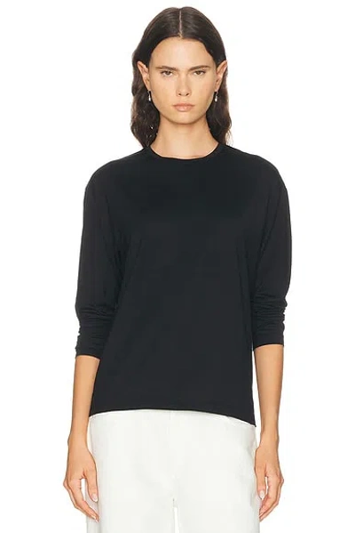 Totême Lyocell And Cotton-blend Jersey T-shirt In Black