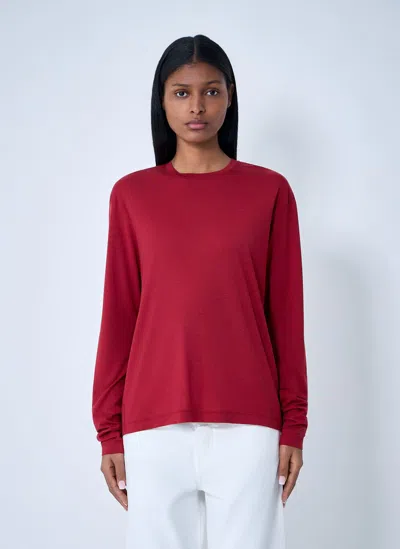 Totême Classic Long-sleeve Top In Red