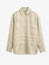 Totême Toteme Women's Ivory Monogram Monogram-embroidered Relaxed-fit Silk-twill Pyjama Top In Neutral