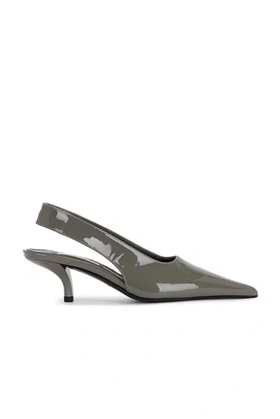 Totême Classic Patent Slingbacks In Gray