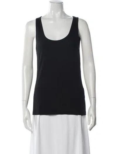 Pre-owned Totême Classic Rib Tank Scoop Neck Top In Black