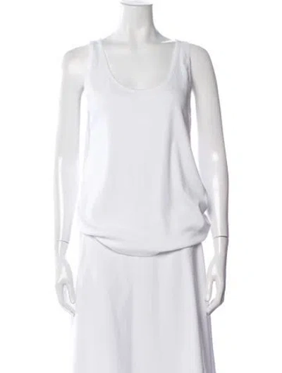 Pre-owned Totême Classic Rib Tank Scoop Neck Top In White