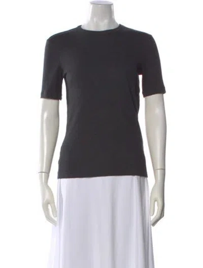 Pre-owned Totême Classic Rib Tee Crew Neck T-shirt In Black