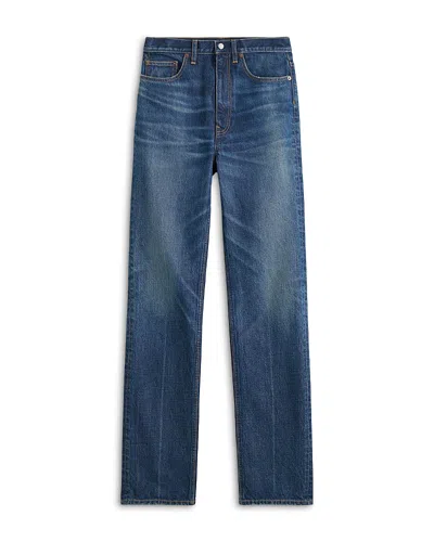 Totême Classic Slim Denim Full Length Jeans In Faded Blue