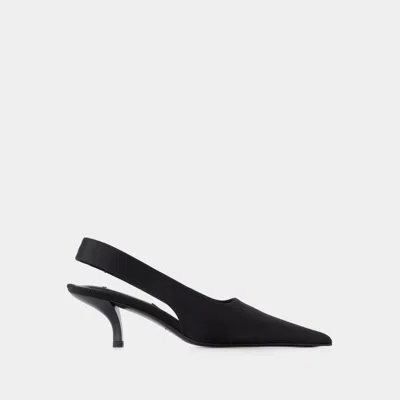 Totême Toteme Woman Pumps Black Size 8 Textile Fibers In Multi