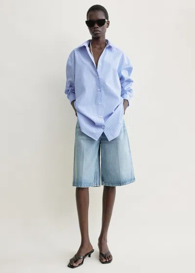 Totême Classic Stripe Shirt Blue/white In Multi