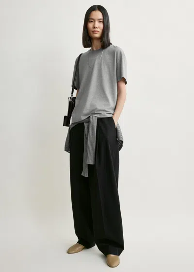 Totême Classic Tee Mid Grey Melange Petite In Multi