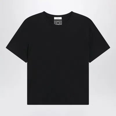 Totême Toteme Classic Tshirt In Black Organic Cotton Jersey