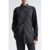 Totême Toteme Classic Tumbled Cotton Button-up Shirt In Black