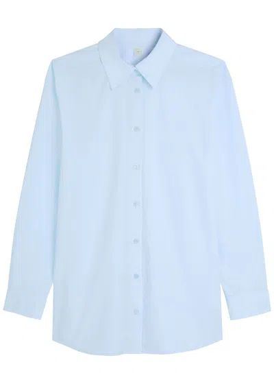 Totême Toteme Classic Tumbled Cotton-poplin Shirt In Blue