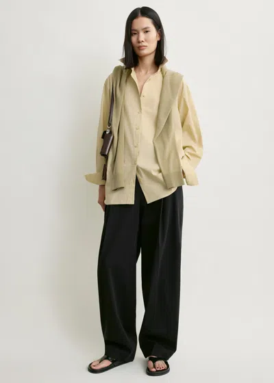 Totême Classic Tumbled Shirt Peanut In Yellow