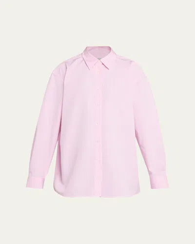 Totême Classic Tumbled Striped Shirt In Pink