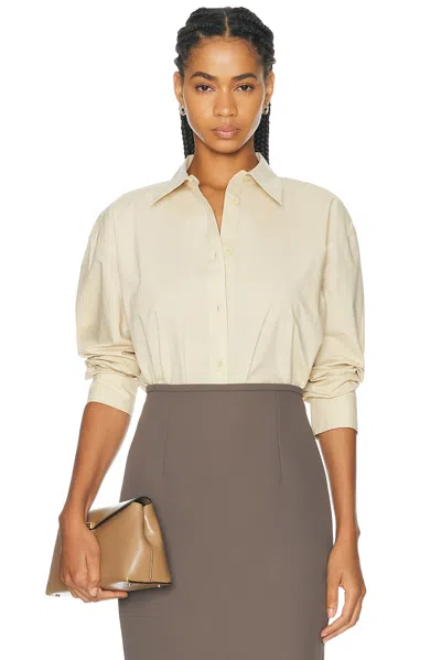 Totême Classic Tumbled Top In Brown
