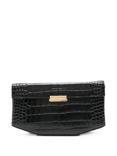 Totême Toteme Clip Leather Shoulder Bag In Black