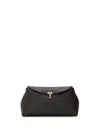 Totême Clutch Bag In T-lock Leather Toteme In Brown