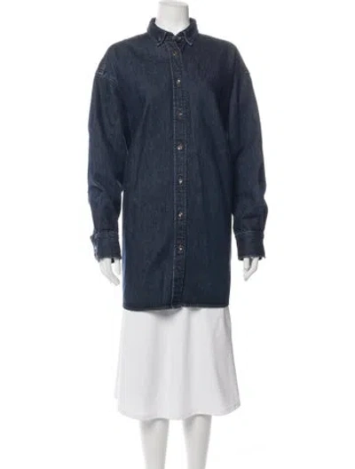 Pre-owned Totême Coat In Blue
