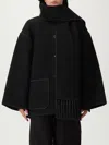 Totême Scarf Coat In Black