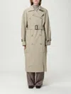 Totême Clay Crisp Cotton Blend Double-breasted Trench Coat In Brown