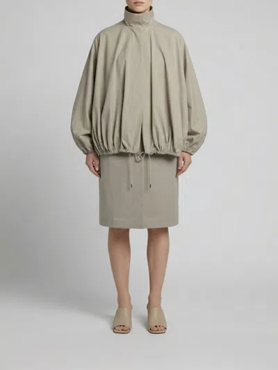 Totême Toteme Beige Cotton Cape Coat In Neutral