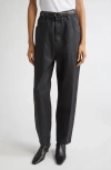 Totême Toteme Coated High Waist Tapered Jeans In Black