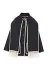 Totême Toteme Embroidered Scarf Jacket In Blue