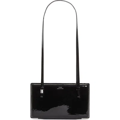 Totême Toteme Cocktail Patent Leather Shoulder Bag In Black