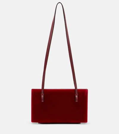 Totême Cocktail Velvet Shoulder Bag In Red