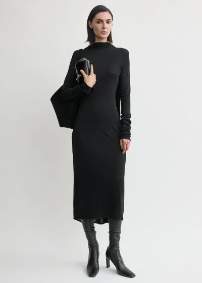 Totême Cocoon Cape Dress Black