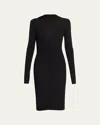 Totême Cocoon Cape Jersey Midi Dress In Black